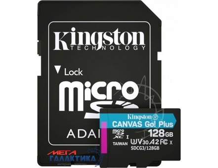 Карта памяти Kingston micro SDXC 128GB UHS-1 (U3) (SDCG3/128GB) +адаптер sd, R170/W90MB/s Карта памяти Kingston micro SDXC 128GB UHS-1 (U3) (SDCG3/128GB) +адаптер sd, R170/W90MB/s