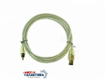 Кабель Megag FireWire 800 (6пин / 4пина) позолоченные коннекторы 1.5m Silver OEM Кабель Megag FireWire 800 (6пин / 4пина) позолоченные коннекторы 1.5m Silver OEM