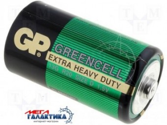 Батарейка GP D Greencell Extra Heavy Duty 1.5V Carbon-Zinc (Солевая) (13G-U2) Батарейка GP D Greencell Extra Heavy Duty 1.5V Carbon-Zinc (Солевая) (13G-U2)