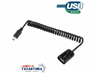 Кабель Megag Mini USB M (папа) - USB F (мама) USB 2.0 (5 пин) USB OTG (для флешки) Витой кабель 0.2m Black OEM Кабель Megag Mini USB M (папа) - USB F (мама) USB 2.0 (5 пин) USB OTG (для флешки) Витой кабель 0.2m Black OEM