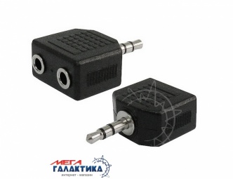 Разветвитель Megag Jack 3.5mm M (папа) - 2 x Jack 3.5mm F (мама) Стерео Black Разветвитель Megag Jack 3.5mm M (папа) - 2 x Jack 3.5mm F (мама) Стерео Black