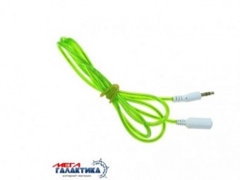 Удлинитель Megag Jack 3.5mm M (папа) - Jack 3.5mm F (мама) (3 пин) 1m позолоченные коннекторы (удлинитель наушников) Green Удлинитель Megag Jack 3.5mm M (папа) - Jack 3.5mm F (мама) (3 пин) 1m позолоченные коннекторы (удлинитель наушников) Green