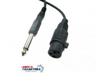 Кабель Megag XLR F (мама) - Jack 6.3mm M (папа) (2 пин) (Микрофонный) Mono Canon 5m Black Кабель Megag XLR F (мама) - Jack 6.3mm M (папа) (2 пин) (Микрофонный) Mono Canon 5m Black