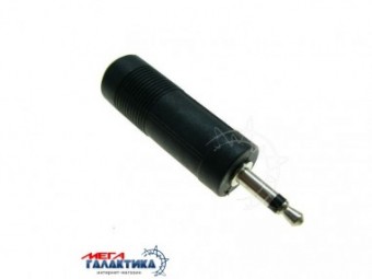Переходник Megag Jack 3.5mm M (папа) - Jack 6.3mm F (мама) (2 пин) Моно Black Переходник Megag Jack 3.5mm M (папа) - Jack 6.3mm F (мама) (2 пин) Моно Black