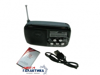 Радиоприемник 1.0 WSTER WS-822 FM-радио Black Радиоприемник 1.0 WSTER WS-822 FM-радио Black
