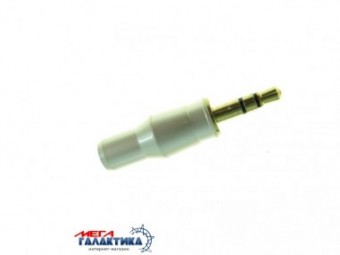 Коннектор Megag Jack 3.5mm M (папа) (3 пин) HQ Pearl Под пайку White Коннектор Megag Jack 3.5mm M (папа) (3 пин) HQ Pearl Под пайку White