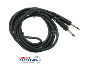 Кабель PVC Jack 6.3mm M (папа) - Jack 6.3mm M (папа) (2 пин) JSJ-411 (Моно) 3m Black Кабель PVC Jack 6.3mm M (папа) - Jack 6.3mm M (папа) (2 пин) JSJ-411 (Моно) 3m Black