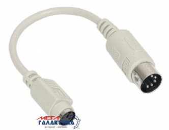 Переходник Megag DIN M (папа) - PS/2 F (мама) CC177 0.10m White OEM Переходник Megag DIN M (папа) - PS/2 F (мама) CC177 0.10m White OEM