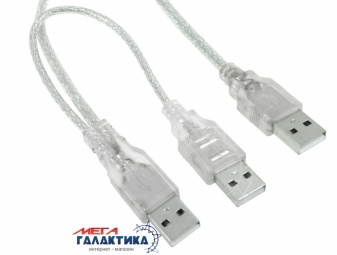 Кабель Megag USB AM (папа) - 2 x USB AM (папа) USB 2.0 0.8m Transparent Silver OEM Кабель Megag USB AM (папа) - 2 x USB AM (папа) USB 2.0 0.8m Transparent Silver OEM