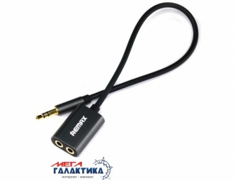 Разветвитель Remax Jack 3.5mm M (папа) - 2 x Jack 3.5mm F (мама) (3 пин) RL-S20 0.23m позолоченные коннекторы Black Разветвитель Remax Jack 3.5mm M (папа) - 2 x Jack 3.5mm F (мама) (3 пин) RL-S20 0.23m позолоченные коннекторы Black