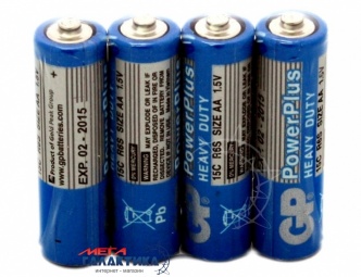 Батарейка GP AA GP15C-S4 PowerPlus 1.5V Carbon-Zinc (Солевая) Батарейка GP AA GP15C-S4 PowerPlus 1.5V Carbon-Zinc (Солевая)
