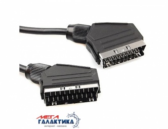 Кабель Megag SCART M (папа) - SCART M (папа) (20 пин) 1.5m Black Кабель Megag SCART M (папа) - SCART M (папа) (20 пин) 1.5m Black