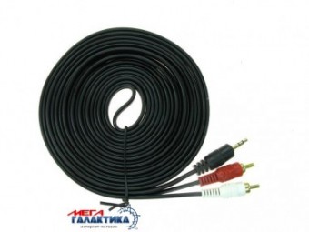 Кабель SanXun Jack 3.5mm M (папа) - 2 x RCA M (папа) (3 пин) SX-5m 5m позолоченные коннекторы Black Кабель SanXun Jack 3.5mm M (папа) - 2 x RCA M (папа) (3 пин) SX-5m 5m позолоченные коннекторы Black