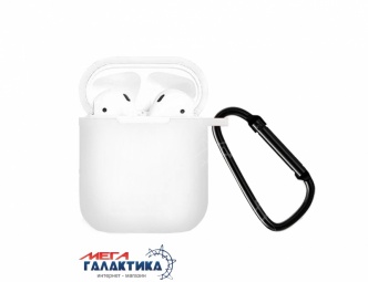 Чехол Megag для AirPods, Ультратонкий силикон, + карабин White Чехол Megag для AirPods, Ультратонкий силикон, + карабин White