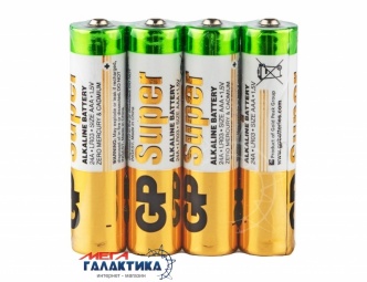 Батарейка GP AAA Super 1.5V Alkaline (Щелочная) (24A-2DP40-S4) Батарейка GP AAA Super 1.5V Alkaline (Щелочная) (24A-2DP40-S4)