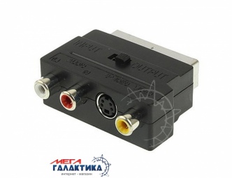 Переходник Megag SCART M (папа) - 3 x RCA F (мама) + S-VHS F (мама) IN/OUT позолоченные коннекторы Black Переходник Megag SCART M (папа) - 3 x RCA F (мама) + S-VHS F (мама) IN/OUT позолоченные коннекторы Black