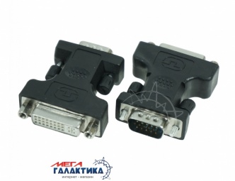 Переходник Megag DVI F (мама) - VGA M (папа) (24+5 пин) Black OEM Переходник Megag DVI F (мама) - VGA M (папа) (24+5 пин) Black OEM