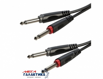 Переходник Roxtone 2 x Jack 6.3mm M (папа) - 2 x Jack 6.3mm M (папа) (2 пин) RACC100L1 1m Black Переходник Roxtone 2 x Jack 6.3mm M (папа) - 2 x Jack 6.3mm M (папа) (2 пин) RACC100L1 1m Black
