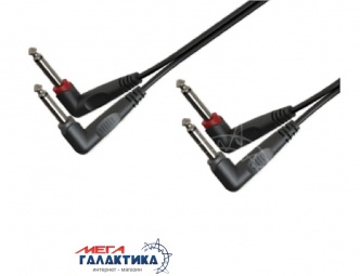 Переходник Roxtone 2 x Jack 6.3mm M (папа) - 2 x Jack 6.3mm M (папа) (2 пин) RACC110L09 0.9m Угловой 90° Black Переходник Roxtone 2 x Jack 6.3mm M (папа) - 2 x Jack 6.3mm M (папа) (2 пин) RACC110L09 0.9m Угловой 90° Black