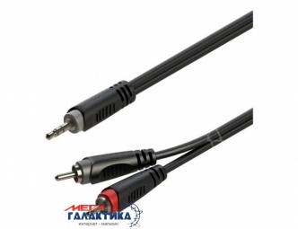 Кабель Roxtone Jack 3.5mm M (папа) - 2 x RCA M (папа) (3 пин) RAYC150L2 2m Black Кабель Roxtone Jack 3.5mm M (папа) - 2 x RCA M (папа) (3 пин) RAYC150L2 2m Black
