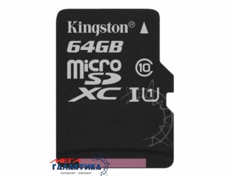 Карта памяти Kingston micro SDXC 64GB Class 10 (SDCS2/64GBSP), Чтение 80 Мб/с Карта памяти Kingston micro SDXC 64GB Class 10 (SDCS2/64GBSP), Чтение 80 Мб/с