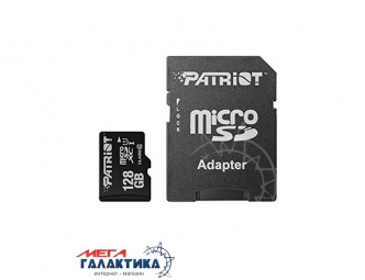 Карта памяти Patriot micro SDXC 128GB UHS-1 (U1) (PSF128GMCSDXC10) +адаптер sd, Чтение 90 Мб/с
