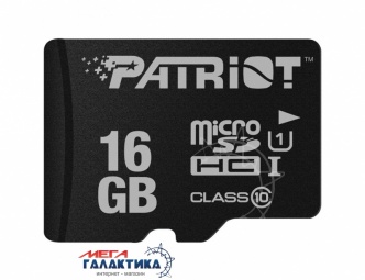 Карта памяти Patriot micro SDHC 16GB UHS-1 (U1) (PSF16GMDC10), R80/W10MB/s