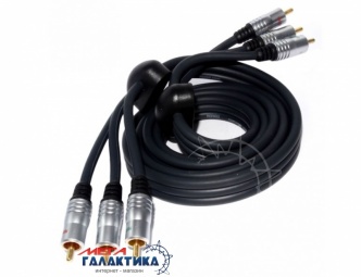 Кабель Profigold 3 x RCA M (папа) - 3 x RCA M (папа) (2 пин) PGV 335 (Component Video) 5m 24K напыление Black Кабель Profigold 3 x RCA M (папа) - 3 x RCA M (папа) (2 пин) PGV 335 (Component Video) 5m 24K напыление Black