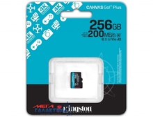 256GB Kingston Canvas Go! Plus Class 10 A2 V30 R200MB/s, W-160MB/s (SDCG4/256GBSP)