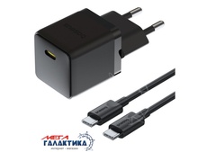   Baseus Palm Fast Charger 1C 20W Black +cable USB-C to USB-C White 60W 1.0m