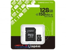  128GB Kingston Canvas Select Plus Gen3 Class 10 A1UHS-I R-150MB/s + SD- (SDCS3/128GB)