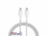  1.8m Anker 322 USB-C to USB-C 60W Nylon White  A8...