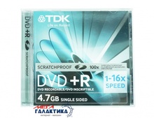  DVD+R TDK  4.7GB 16x Scratch Proof 