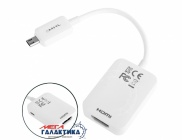   Megag   Samsung Galaxy S5 / SIII / i9300 / Galaxy SIV / i9500,  1080P Full HD micro USB M () - HDMI F ()   White Blister