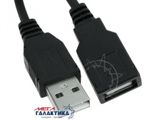   Megag USB AM () - USB AF () USB 2.0   0.9m Black OEM