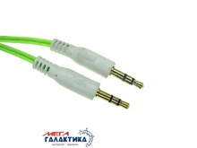   Megag Jack 3.5mm M () - Jack 3.5mm M () (3 ) Gold Plated 1.5m     Green