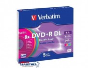  DVD+R Verbatim DatalifePlus color 8.5GB 8x 43682