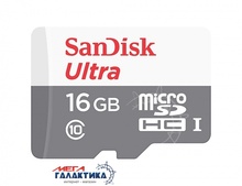  Карта памяти SanDisk micro SDHC 16GB UHS-1 (U1) (SDSQUNS-016G-GN3MN), Чтение 80 Мб/с
