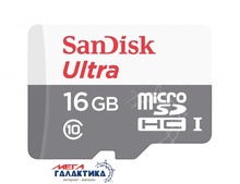  Карта памяти SanDisk micro SDHC 16GB UHS-1 (U1) (SDSQUNS-016G-GN3MA) +адаптер sd, Чтение 80 Мб/с