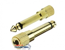   Megag Jack 6.3mm M () - Jack 3.5mm F () (2 )       Gold