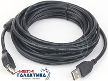   Cablexpert USB AM () - USB AF () USB 2.0  CCF-USB2-AMAF-6 1  1.8m Black Retail