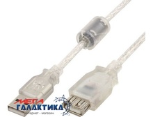   Cablexpert USB AM () - USB AF () USB 2.0  CCF-USB2-AMAF-TR-0.75M 1  0.75m White Transparent Retail