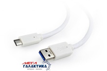   USB 3.0 Cablexpert  CCP-USB3-AMCM-W-0.1M USB AM () - Type-C M (),  0.10m   White Retail