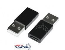   USB 3.1 Megag   USB AM () - Type-C F ()   Black OEM