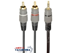   Cablexpert Jack 3.5mm M () - 2 x RCA M () (3 ) CCA-352-2.5M 2.5m     Black